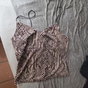 Charlotte Russe Snake Print Cami Top